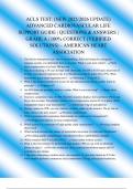 ACLS TEST&colon; &lpar;NEW 2025&sol;2026 UPDATE&rpar; ADVANCED CARDIOVASCULAR LIFE SUPPORT GUIDE &vert; QUESTIONS & ANSWERS &vert; GRADE A &vert; 100&percnt; CORRECT &lpar;VERIFIED SOLUTIONS&rpar; &ndash; AMERICAN HEART ASSOCIATION