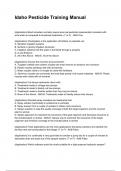 Idaho Pesticide Training Manual NEWEST 2025&sol;2026 ACTUAL EXAM COMPLETE QUESTIONS AND CORRECT DETAILED ANSWERS &lpar;VERIFIED ANSWERS&rpar; &vert;ALREADY GRADED A&plus;&vert;&vert;BRAND NEW&excl;&excl;