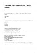 The Idaho Pesticide Applicator Training Manual  NEWEST 2025&sol;2026 ACTUAL EXAM COMPLETE QUESTIONS AND CORRECT DETAILED ANSWERS &lpar;VERIFIED ANSWERS&rpar; &vert;ALREADY GRADED A&plus;&vert;&vert;BRAND NEW&excl;&excl;