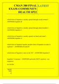 CMAN 380 FINAL EXAM-COMMUNITY HEALTH SP22 QUESTIONS AND ANSWERS 2025