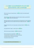 CA DRE SALESPERSON EXAM 2025 QUESTIONS AND ANSWERS