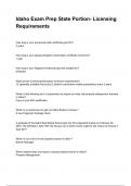Idaho Exam Prep State Portion- Licensing Requirements NEWEST 2025&sol;2026 ACTUAL EXAM COMPLETE QUESTIONS AND CORRECT DETAILED ANSWERS &lpar;VERIFIED ANSWERS&rpar; &vert;ALREADY GRADED A&plus;&vert;&vert;BRAND NEW&excl;&excl;