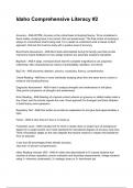 Idaho Comprehensive Literacy &num;2 NEWEST 2025&sol;2026 ACTUAL EXAM COMPLETE QUESTIONS AND CORRECT DETAILED ANSWERS &lpar;VERIFIED ANSWERS&rpar; &vert;ALREADY GRADED A&plus;&vert;&vert;BRAND NEW&excl;&excl;