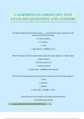 CALIFORNIA FLUOROSCOPY TEST EXAM 2025 QUESTIONS AND ANSWERS