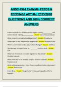 ANSC 4394 EXAM &num;2- FEEDS & FEEDINGS ACTUAL 2025&sol;2026 QUESTIONS AND 100&percnt; CORRECT ANSWERS