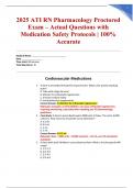 2025 ATI RN Pharmacology Proctored Exam &ndash; Actual Questions with Medication Safety Protocols &vert; 100&percnt; Accurate