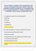 RELIAS MEDICAL SURGICAL RN A EXAM BANK 2025  ACTUAL EXAM QUESTIONS AND CORRECT DETAILED  ANSWERS &lpar;VERIFIED ANSWERS&rpar; ALL ANSWERED &lbrace;200  Q & A&rcub; ALREADY GRADED A&plus; &sol; MEDICAL-SURGICAL RN  A PROPHECY RELIAS EXAM &vert; GUARANTEED PASS 