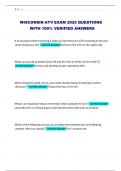 WISCONSIN ATV EXAM 2025 QUESTIONS WITH 100- VERIFIED ANSWERS