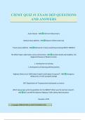CIEMT QUIZ &num;1 EXAM 2025 QUESTIONS AND ANSWERS