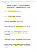 LEVEL 1-FDOT ASPHALT PAVING  QUESTIONS AND ANSWERS 2025 