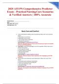 2025 ATI PN Comprehensive Predictor Exam &ndash; Practical Nursing Care Scenarios & Verified Answers &vert; 100&percnt; Accurate
