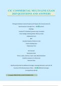 CIC COMMERCIAL MULTI-LINE EXAM 2025 QUESTIONS AND ANSWERS