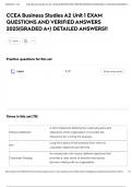 CCEA Business Studies A2 Unit 1 EXAM QUESTIONS AND VERIFIED ANSWERS 2025&lpar;GRADED A&plus;&rpar; DETAILED ANSWERS&excl;&excl;