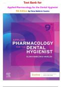 Test Bank for Applied Pharmacology for the Dental Hygienist &lpar;9th Edition&rpar; by Elena Bablenis Haveles