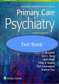 Primary Care Psychiatry 2nd Edition by McCarron&comma; Xiong Chapter 1 - 26 &vert; Test Bank studyguide