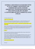 GEORGIA ADJUSTER EXAM 2025&sol;2026 WITH  ACTUAL CORRECT QUESTIONS AND  VERIFIED DETAILED ANSWERS  &vert;FREQUENTLY TESTED QUESTIONS AND  SOLUTIONS&vert;ALREADY GRADED  A&plus;&vert;NEWEST&vert;BRAND NEW VERSION&excl;&excl;&vert;LATEST  UPDATE 