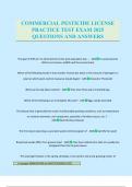 COMMERCIAL PESTICIDE LICENSE PRACTICE TEST EXAM 2025 QUESTIONS AND ANSWERS