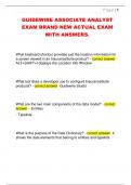GUIDEWIRE ASSOCIATE ANALYST  EXAM BRAND NEW ACTUAL EXAM  WITH ANSWERS&period;
