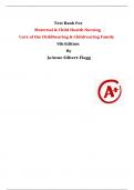 Test Bank For Maternal and Child Health Nursing 9th Edition By JoAnne Silbert Flagg &vert; 9781975161064 &vert; All Chapters 1-56