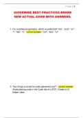 GUIDEWIRE BEST PRACTICES BRAND  NEW ACTUAL EXAM WITH ANSWERS&period;