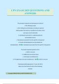 CPN EXAM 2025 QUESTIONS AND ANSWERS