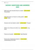 VAP2601 QUESTIONS AND ANSWERS  2025
