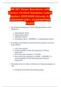 NR 601 Exam Questions with Correct Verified Solutions Latest Update 2025&sol;2026 Already A&plus; GRADED&excl;&excl;&excl;100&percnt; GUARANTEED PASS&excl;&excl;