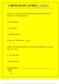 CHFM STUDY GUIDE QUESTIONS AND ANSWERS 2025
