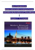 Solution manual for modern advanced accounting in canada 9th edition hilton murray