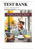 TEST BANK FOR PSYCHOLOGY 13TH EDITION DAVID G&period; MYERS NATHAN C&period; DEWALL