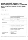 nln pax anatomy and physiology EXAM QUESTIONS WITH COMPLETE SOLUTION GUIDE &lpar;A&plus; GRADED 100&percnt; VERIFIED&rpar; LATEST VERSION 2025&excl;&excl;