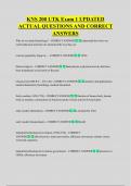 KNS 200 UTK Exam 1 UPDATED  ACTUAL QUESTIONS AND CORRECT  ANSWERS