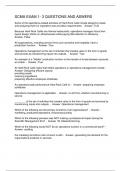 SCMA EXAM 1- 3 QUESTIONS AND ASWERS