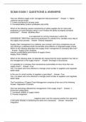 SCMA EXAM 1 QUESTIONS & ANSWERS