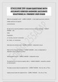ENGLISH 255  EXAM QUESTIONS WITH  ACCURATE VERIFIED ANSWERS &lpar;ACCURATE  SOLUTIONS&rpar; A&plus; PASSED&excl;&excl; 2025 EXAM