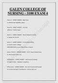 GALEN COLLEGE OF  NURSING - 3100 EXAM 4