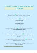CVP BASIC EXAM 2025 QUESTIONS AND ANSWERS