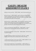 GALEN - HEALTH  ASSESSMENT EXAM 3  