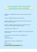 DAVITA RISE FINAL EXAM 2025 QUESTIONS AND ANSWERS