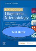 TEST BANK  Textbook Of Diagnostic Microbiology  7th Edition By Mahon Chapters 1 - 41&comma; STUDY GUIDE