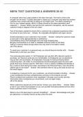 MERA TEST QUESTIONS & ANSWERS 26-50 