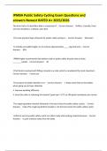 IPMBA Public Safety Cycling Exam Quesons and answers Newest RATED A&plus; 2025&sol;2026