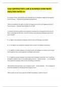 CSLB CONTRACTOR'S LAW & BUSINESS EXAM NEW&excl;&excl; 2025&sol;2026 RATED A&plus;