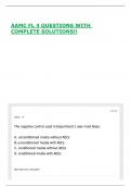 AAMC FL 4 QUESTIONS WITH COMPLETE SOLUTIONS&excl;&excl;