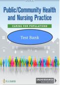 TEST BANK Public&sol;Community Health and Nursing Practice&colon;Caring for Populations 2nd Edition by Christine L&period; Savage&comma; Chapters 1 - 22&comma; Complete&comma; study guide