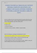NUR2513-EXAM 1&comma;2&comma;3 AND FINAL EXAM BUNDLE MATERNAL-VEST 2 LATEST VERSIONS 2025&lpar;300 QUESTIONS AND CORRECT ASWERS ANSWERS WITH RATIONALES&rpar; &vert;AGRADE RASMUSSEN COLLEGE
