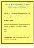 INFECTION PREVENTIONIST EXAM 2025&sol;2026 NEWEST  ACTUAL EXAM WITH COMPLETE QUESTIONS AND  VERIFIED ANSWERS &vert;ALREADY GRADED A&plus;&vert; 