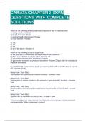 CAMATA CHAPTER 2 EXAM QUESTIONS WITH COMPLETE SOLUTIONS 