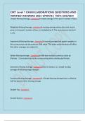 CMT Level 1 EXAM ELABORATIONS QUESTIONS AND VERIFIED ANSWERS 2025 UPDATE &vert; 100&percnt; SOLVED&excl;&excl;