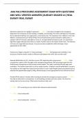 AHA PALS PRECOURSE ASSESSMENT EXAM WITH QUESTIONS AND WELL VERIFIED ANSWERS &lbrack;ALREADY GRADED A&plus;&rcub; REAL EXAM&excl;&excl;&excl; REAL EXAM&excl;&excl;